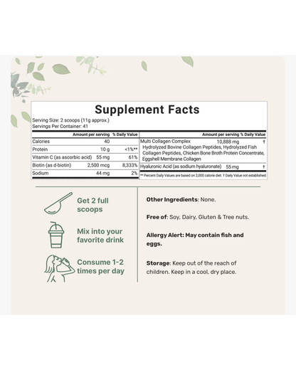 EverVita Advanced Collagen Formula– Hair, Skin, Joint & Recovery Support